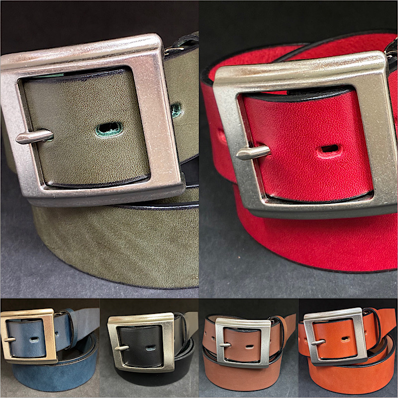 【姫路レザー】40mミリ幅 ラギットなレザーベルト 1本は持っておきたい本革ベルト