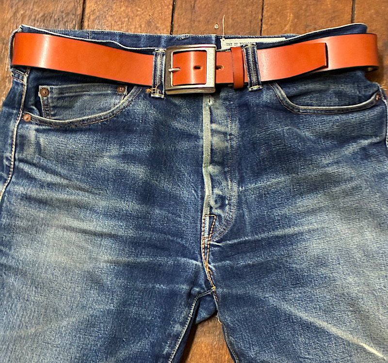 【姫路レザー】40mミリ幅 ラギットなレザーベルト 1本は持っておきたい本革ベルト