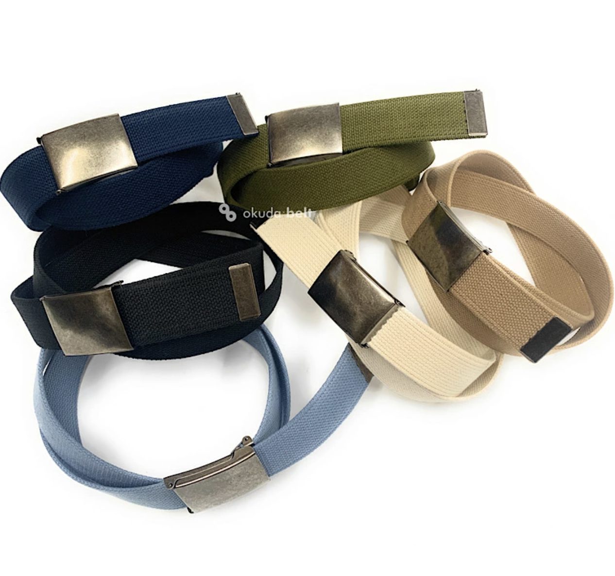 40ミリコットン(綿)ベルト シリーズ 1ピン・GIガチャベルト・Wピン