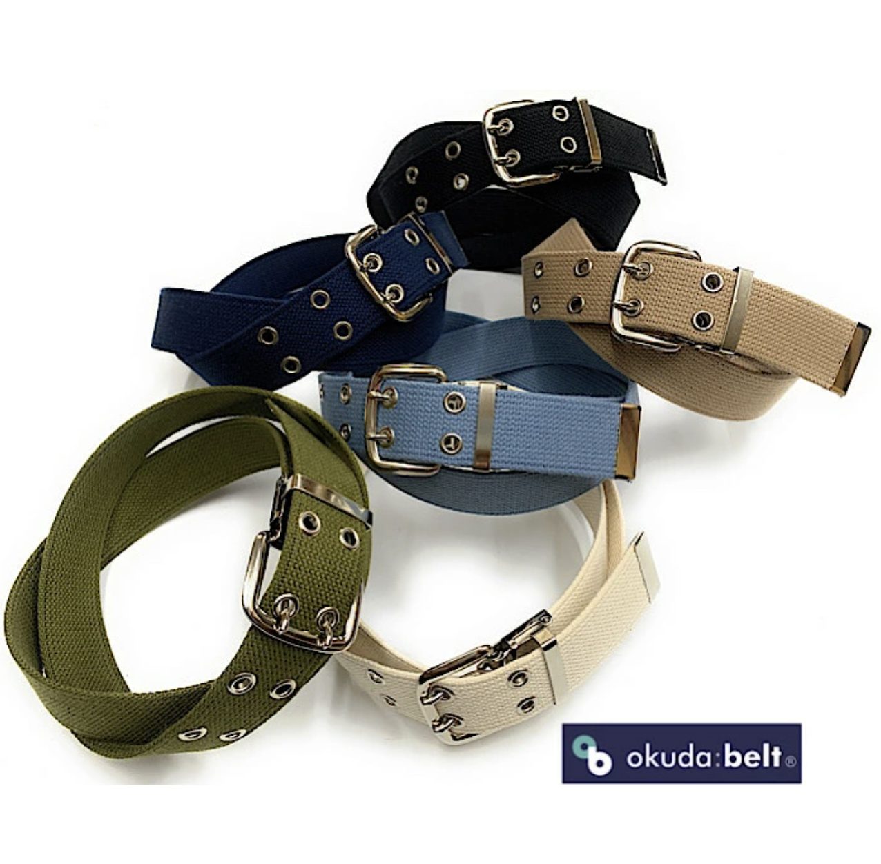 40ミリコットン(綿)ベルト シリーズ 1ピン・GIガチャベルト・Wピン