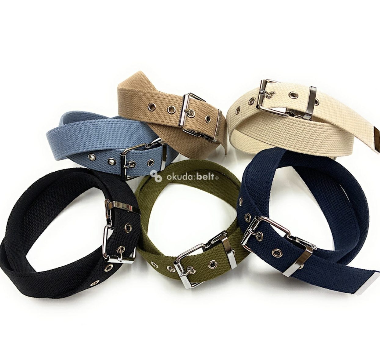 40ミリコットン(綿)ベルト シリーズ 1ピン・GIガチャベルト・Wピン