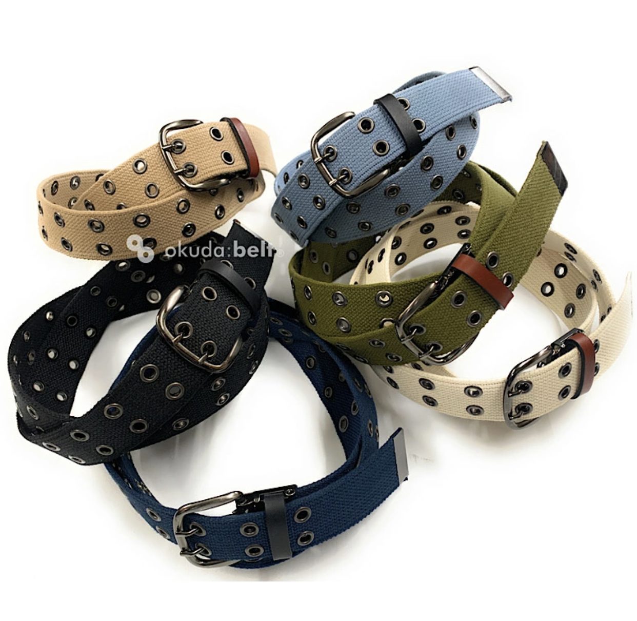 40ミリコットン(綿)ベルト シリーズ 1ピン・GIガチャベルト・Wピン